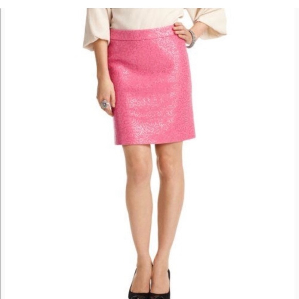 LOFT Pink Sequin Mini Skirt Size 6